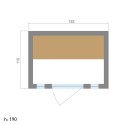Domowa sauna fińska drewniana 3 miejsca z piecem elektrycznym 4,5 kW Zen 3 Model