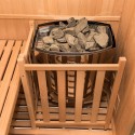 Tradycyjna sauna fińska 4 miejsca drewno z piecem 6 kW Sense 4 Model
