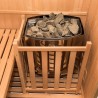 Tradycyjna sauna fińska 4 miejsca drewno z piecem 6 kW Sense 4 Model