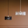 Sufitowa lampa wisząca do salonu z abażurem sznurkowym Macaron D30 