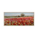 Ręcznie malowane płótno obraz pole czerwonych maków 65x150cm W634 Sprzedaż