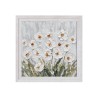 Obraz ręcznie malowany na płótnie białe kwiaty łąka rama 30x30cm Z501 Sprzedaż