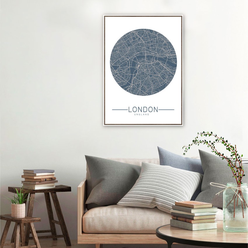 Wydruk obraz mapa miasta Londyn rama 50x70cm Unika 0006 Promocja