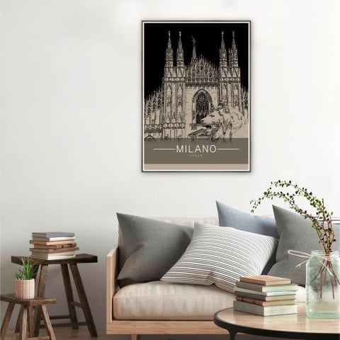Wydruk zdjęcie obraz miasto Mediolan ramka 50x70cm Unika 0011