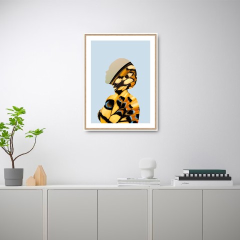 Obraz fotografia kobieta skrzydła motyl ramka 30x40cm Unika 0043 Promocja
