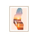 Obraz wydruk zdjęcie kobieta plaża zachód słońca rama 30x40cm Unika 0044 Sprzedaż