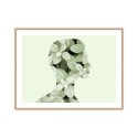 Obraz wydruk zdjęcie kobieta zielone kwiaty ramka 30x40cm Unika 0049 Sprzedaż