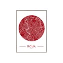 Rzym mapa miasta ramka obraz plakat 50x70 cm Unika 0068 Sprzedaż