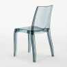 Biały okrągły stolik 70x70 cm z 2 kolorowymi przezroczystmi krzesłami Cristal Light Silver Cena