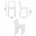 Biały okrągły stolik 70x70 cm z 2 kolorowymi przezroczystymi krzesłami B-Side Spectre 