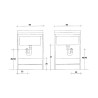 Mobilna umywalka deski drewniane szafka 2 drzwi 60x50cm Edilla Montegrappa Cechy