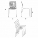 Zestaw 16 sztaplowanych i przezroczystych krzeseł z poliwęglanu Gruvyer 