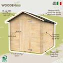 Drewniany domek na narzędzia ogrodnicze 178x218cm jednodrzwiowe Formia Sprzedaż
