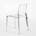 Biały okrągły stolik 70x70 cm z 2 kolorowymi przezroczystymi krzesłami Femme Fatale Spectre Cena