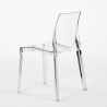 Biały okrągły stolik 70x70 cm z 2 kolorowymi przezroczystymi krzesłami Femme Fatale Spectre Cena