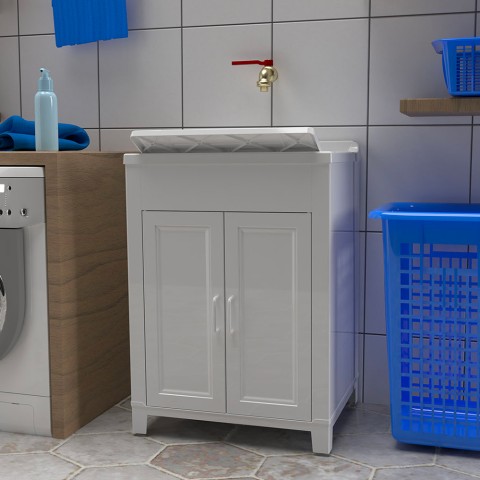 Szafka 2-drzwiowa z umywalką z żywicy na pranie 60x50cm Mong