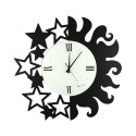Okrągły ręcznie robiony metalowy zegar ścienny Sole e Stelle Ceart Stan Magazynowy