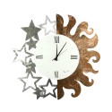 Okrągły ręcznie robiony metalowy zegar ścienny Sole e Stelle Ceart Katalog