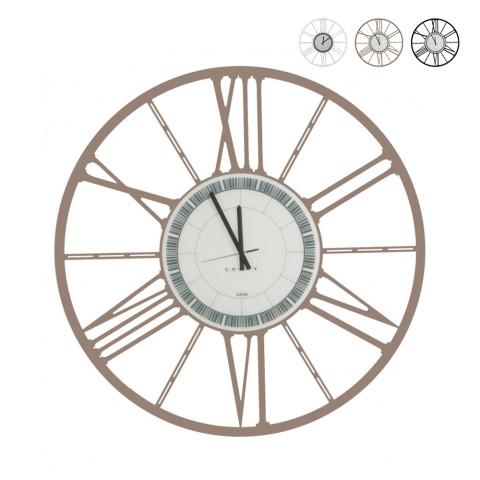 Okrągły industrialny klasyczny nowoczesny zegar ścienny o średnicy 80 cm Ruota Ceart Promocja