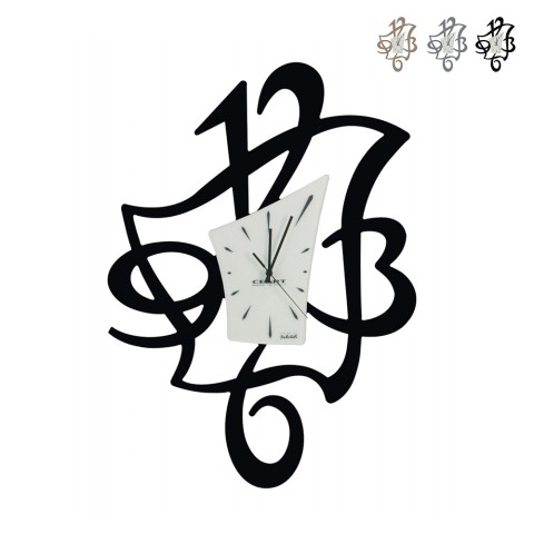 Nowoczesny dekoracyjny zegar ścienny ze szkła i metalu Alfred Ceart