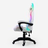 Biały fotel do gier ergonomiczny rozkładany masujący LED Pixy Plus Stan Magazynowy