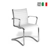 Krzesło biurowe z podłokietnikami biała skóra ekologiczna Stylo SBWE Sprzedaż