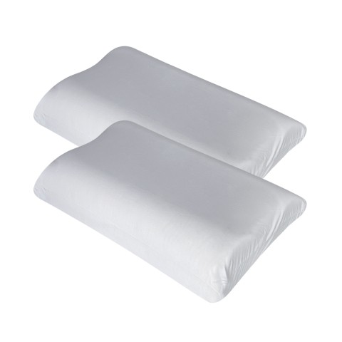 Para poduszek z podwójną falą z pianki Memory Foam z mikrofibry Glacy