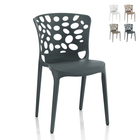 Nowoczesne krzesło do użytku na zewnątrz z możliwością układania w stosy kuchnia jadalnia restauracja Amber Promocja