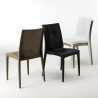 Czarny kwadratowy stolik, 90x90 cm z 4 kolorowymi krzesłami Bistrot Passion Cechy