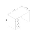 Nowoczesne białe biurko 4 szuflady office 110X60 KimDesk WS Sprzedaż