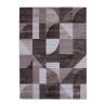 Brązowy prostokątny dywan w nowoczesnym stylu do salonu Double MAR009 Sprzedaż