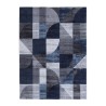Niebiesko-szary prostokątny geometryczny nowoczesny dywan Double BLU005 Sprzedaż