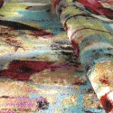 Nowoczesny wielokolorowy prostokątny dywanik do salonu z krótkim włosiem MUL434 Oferta