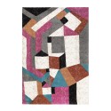 Prostokątny dywan z krótkim włosiem i geometrycznym, wielokolorowym wzorem MUL435 Sprzedaż