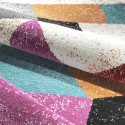 Prostokątny dywan z krótkim włosiem i geometrycznym, wielokolorowym wzorem MUL435 Oferta