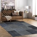 Nowoczesny niebieski prostokątny dywanik do sypialni i jadalni TUBL01 Promocja