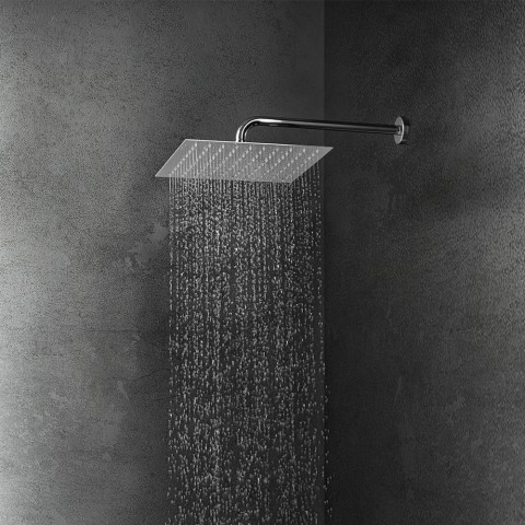 Zestaw łazienkowy zakrzywione ramię prysznicowe 35cm kwadratowa głowica prysznicowa 30x30cm FRM3462 Promocja