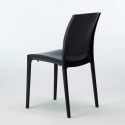 Czarny kwadratowy stolik, 90x90 cm z 4 kolorowymi krzesłami Bohème Passion 