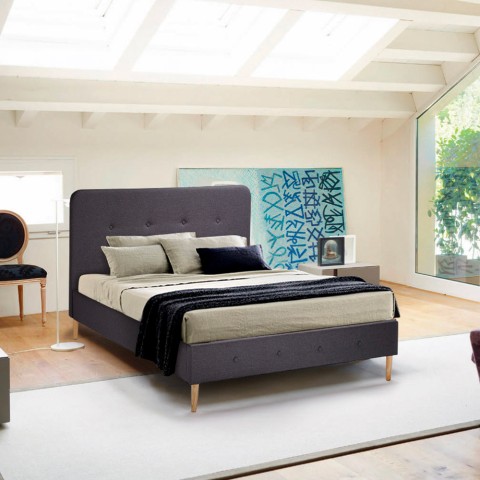 Drewniane dwuosobowe łóżko 120x190 cm Friborg