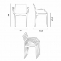 Czarny kwadratowy stolik, 90x90 cm z 4 kolorowymi krzesłami Bistrot Arm Passion 