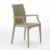 Czarny kwadratowy stolik, 90x90 cm z 4 kolorowymi krzesłami Bistrot Arm Passion Cena