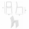 Biały kwadratowy stolik, kwadratowy 90x90 Cm z 4 kolorowymi krzesłami Rome Love 