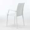 Biały prostokątny stolik, 150x90 cm z 6 kolorowymi krzesłami Bistrot Arm Summerlife Środki