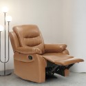 Rozkładany relaksujący fotel z podnóżkiem do salonu Panama Lux Środki
