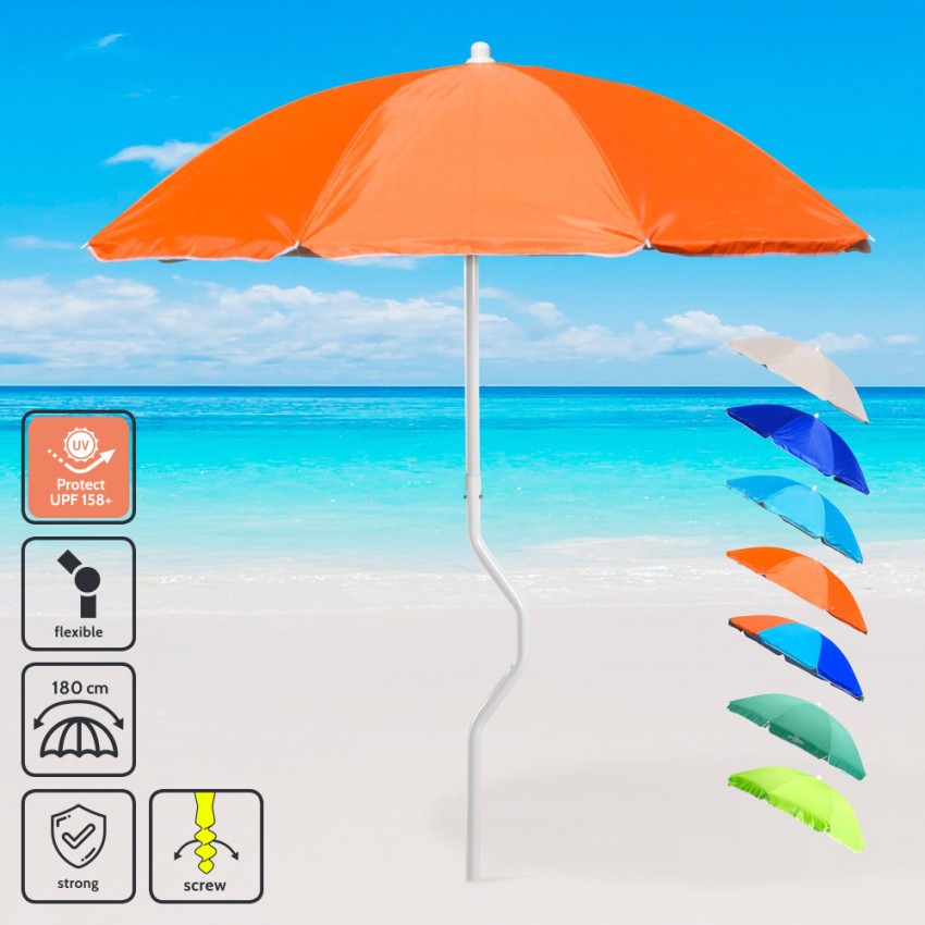 Parasol plażowy przeciwwiatrowy, ochronny UV 180 cm Girafacile Prometeo Model Parasol plażowy przeciwwiatrowy, ochronny UV 180 cm Girafacile Prometeo Model