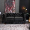 2-osobowa kanapa z tkaniny welurowej ChesterField Design Środki
