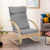 Drewniany fotel na biegunach do salonu nordycki design Aarhus Wybór