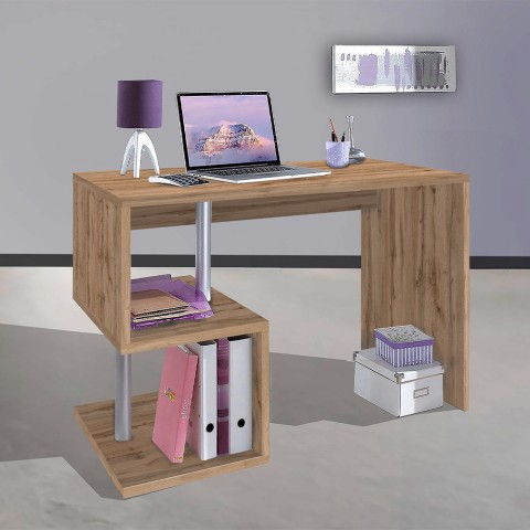Oszczędzające przestrzeń biurko domowe 100x50cm drewno Esse 2 Dąb Promocja