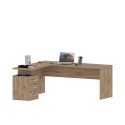Nowoczesne drewniane biurko biurowe narożne 3 szuflady New Selina WD Sprzedaż