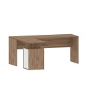 Nowoczesne drewniane biurko biurowe narożne 3 szuflady New Selina WD Rabaty